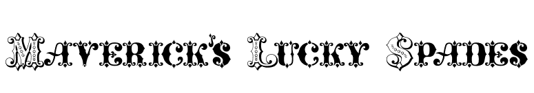 Maverick's Lucky Spades font preview