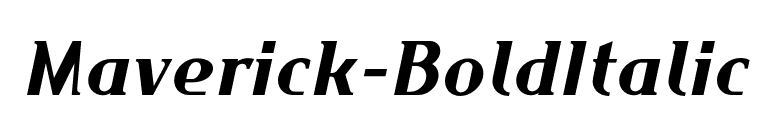 Maverick-BoldItalic font preview