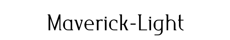Maverick-Light font preview