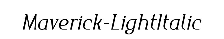 Maverick-LightItalic font preview