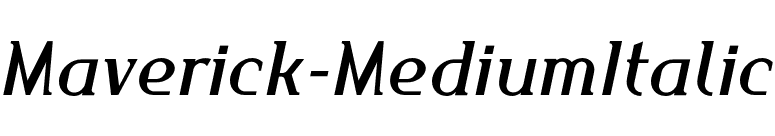 Maverick-MediumItalic font preview