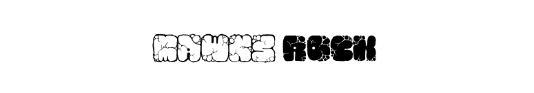MAWNS rock font preview