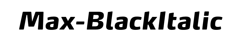 Max-BlackItalic font preview