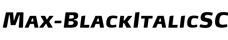 Max-BlackItalicSC font preview