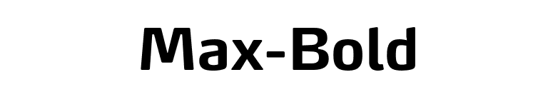 Max-Bold font preview