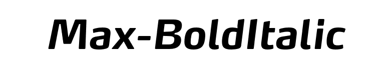 Max-BoldItalic font preview