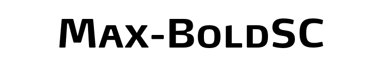 Max-BoldSC font preview