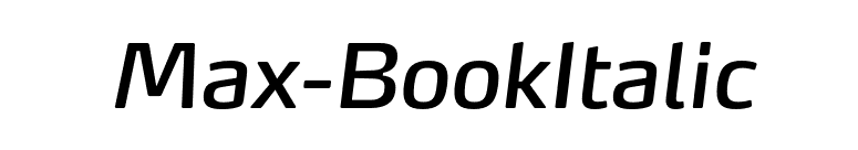 Max-BookItalic font preview