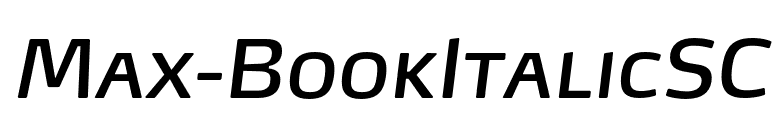 Max-BookItalicSC font preview