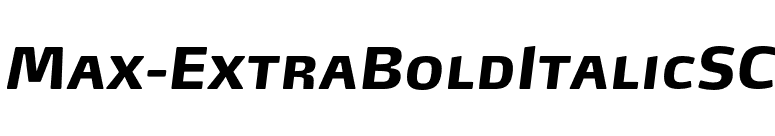 Max-ExtraBoldItalicSC font preview