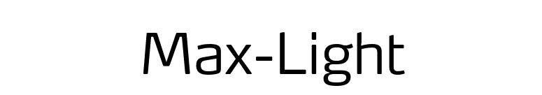 Max-Light font preview