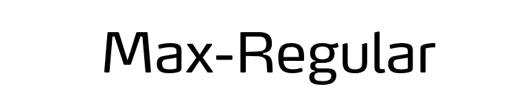 Max-Regular font preview