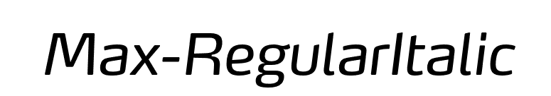 Max-RegularItalic font preview