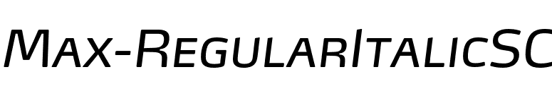 Max-RegularItalicSC font preview