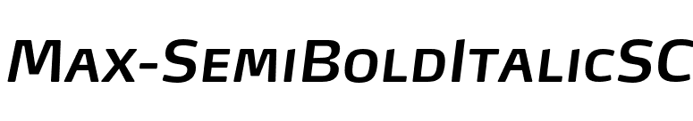 Max-SemiBoldItalicSC font preview