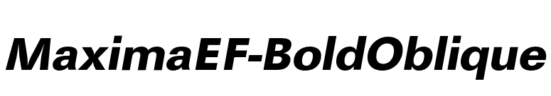 MaximaEF-BoldOblique font preview