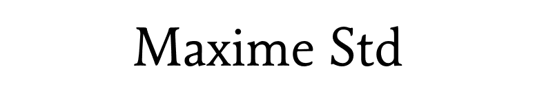 Maxime Std font preview