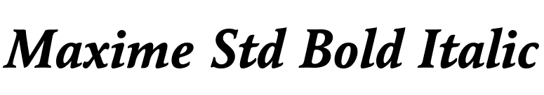 Maxime Std Bold Italic font preview