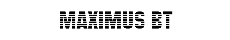 Maximus BT font preview