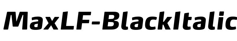 MaxLF-BlackItalic font preview