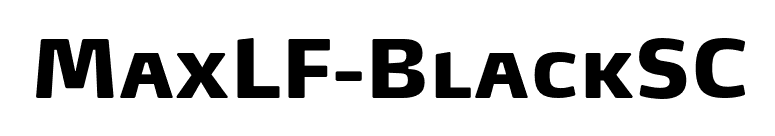 MaxLF-BlackSC font preview