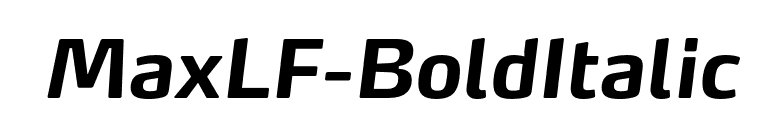 MaxLF-BoldItalic font preview