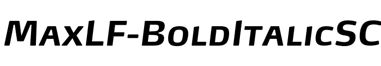 MaxLF-BoldItalicSC font preview