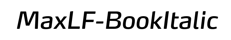MaxLF-BookItalic font preview