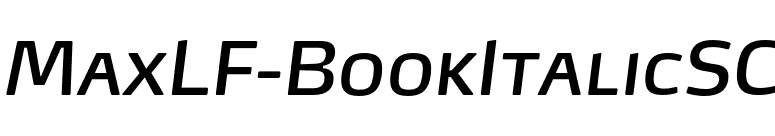 MaxLF-BookItalicSC font preview