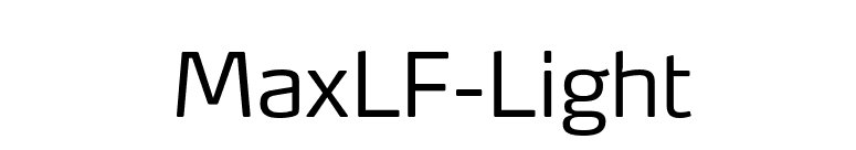 MaxLF-Light font preview