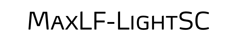 MaxLF-LightSC font preview