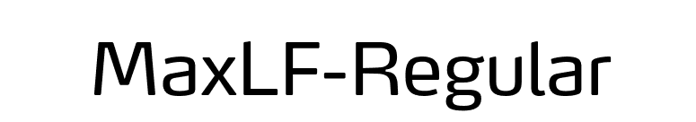MaxLF-Regular font preview