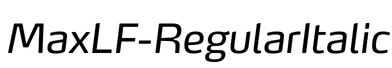 MaxLF-RegularItalic font preview