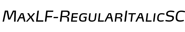 MaxLF-RegularItalicSC font preview