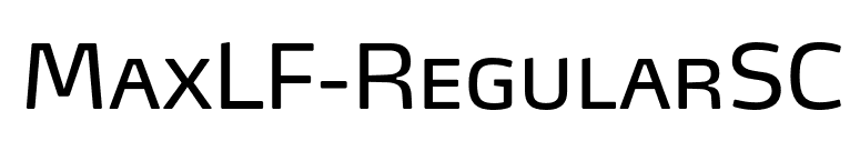 MaxLF-RegularSC font preview