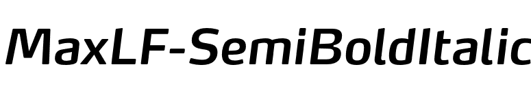 MaxLF-SemiBoldItalic font preview