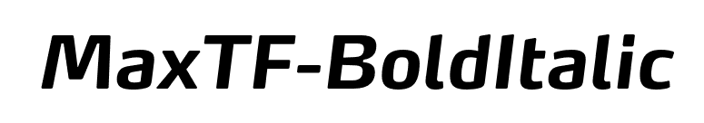 MaxTF-BoldItalic font preview