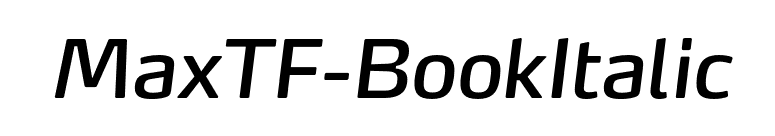 MaxTF-BookItalic font preview