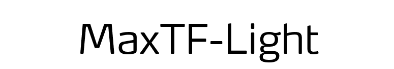 MaxTF-Light font preview