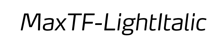 MaxTF-LightItalic font preview