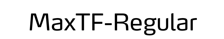 MaxTF-Regular font preview
