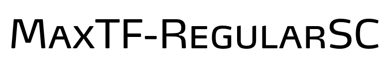 MaxTF-RegularSC font preview