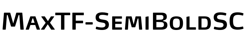 MaxTF-SemiBoldSC font preview