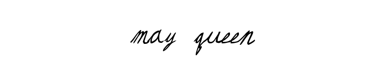May Queen font preview