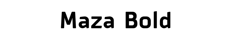 Maza Bold font preview