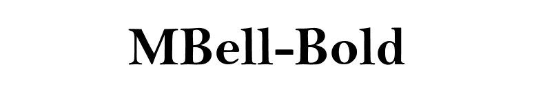 MBell-Bold font preview