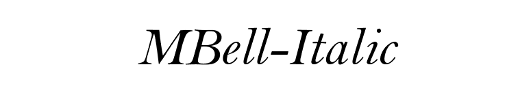 MBell-Italic font preview