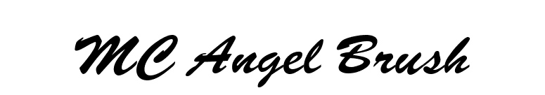 MC Angel Brush font preview