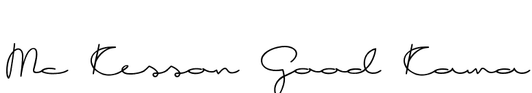 Mc Kesson Good Kama font preview