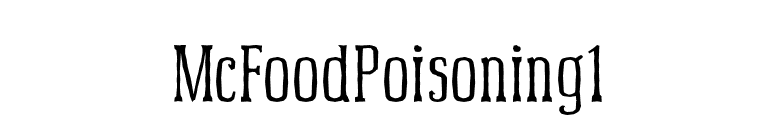 McFoodPoisoning1 font preview